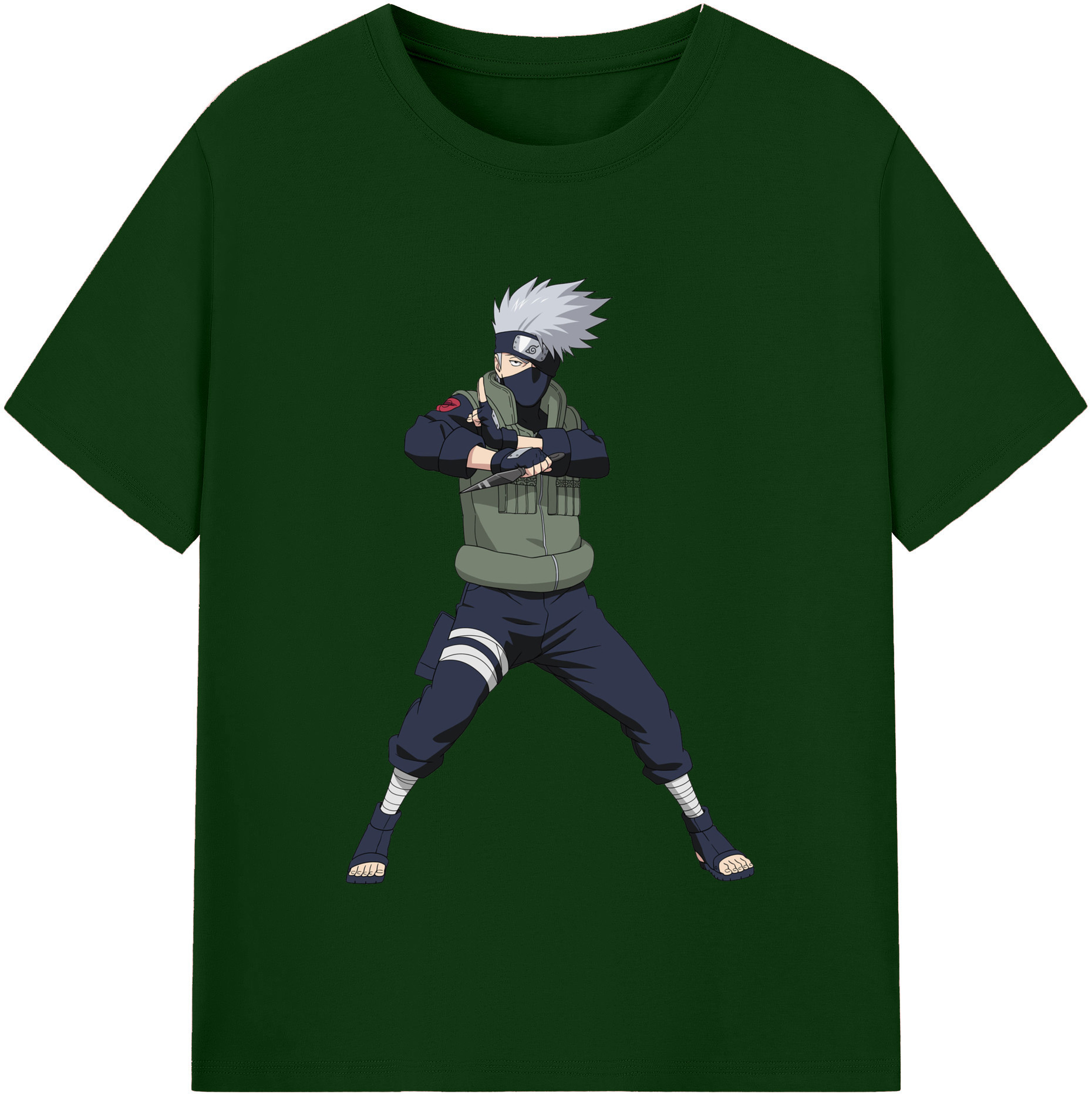 NARUTO -ナルト- はたけ カカシ Hatake Kakashi 綿100％半袖Tシャツ（フロントプリント）